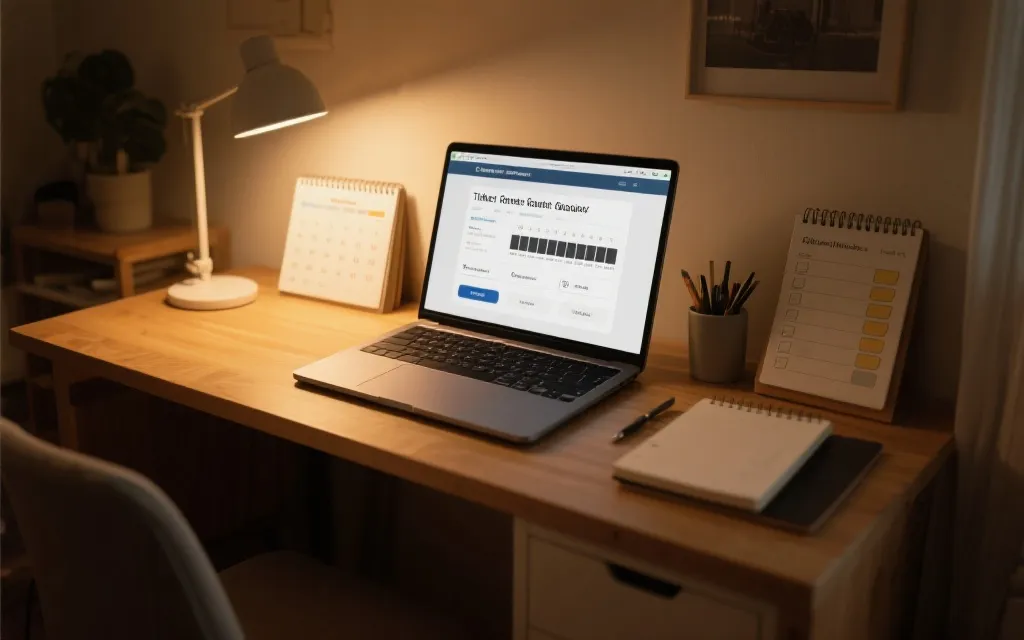 开售日桌面：笔记本、日历与购票清单的规划场景