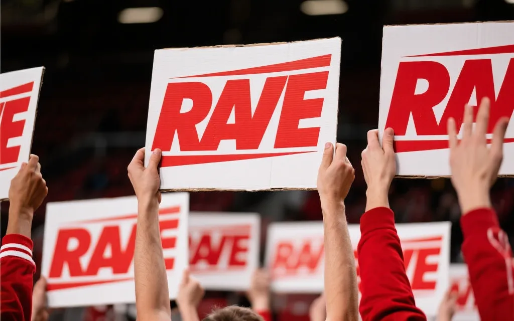 统一配色的加拿大球迷手举牌设计与排练场景